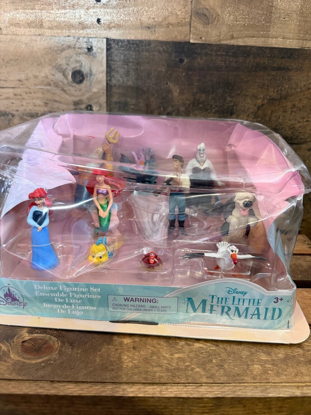 Disney Store The Little Mermaid Deluxe Figurine Set 10 Piece Figure Play Set-NIB